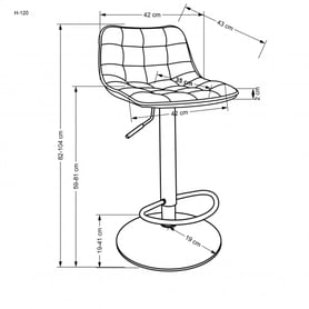 Scaun de bar H120 tapițat - Picior - auriu, Scaun - verde închis Barová židle tapițat h120 - închis Zelený / Žlutý