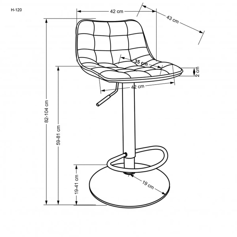 Scaun de bar H120 tapițat - Picior - auriu, Scaun - verde închis Barová židle tapițat h120 - închis Zelený / Žlutý