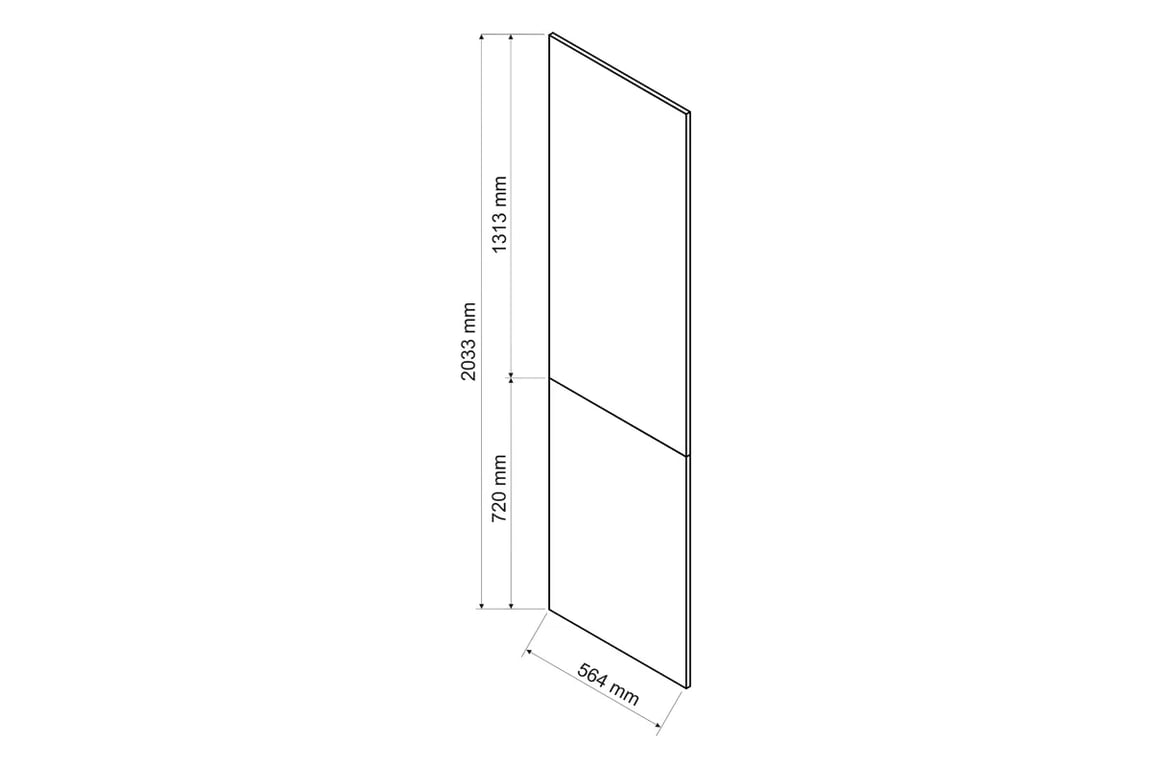 Irma Bočný panel 2033mm x 564mm Rozmery Predná časťow 