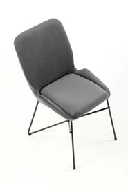 Scaun K454 tapițat - gri k454 Židle Popelový