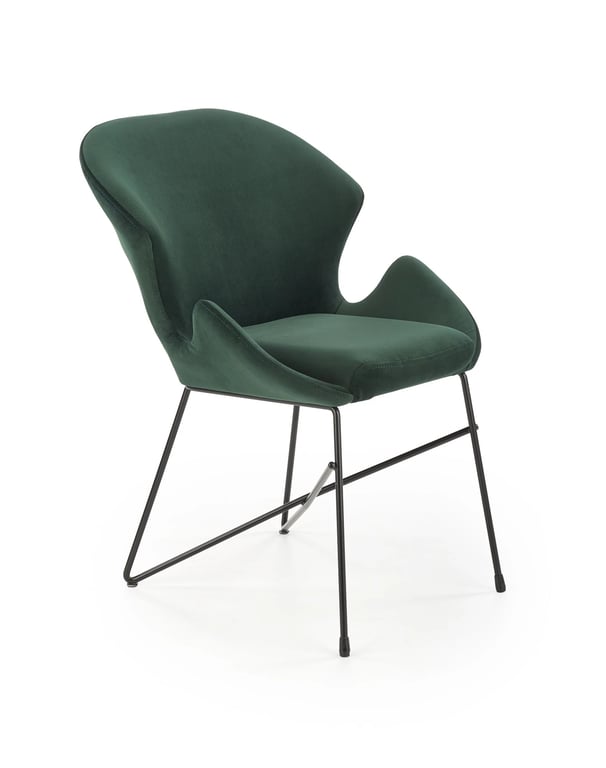Scaun tapițat K458 - verde închis k458 Židle tmavě zelená