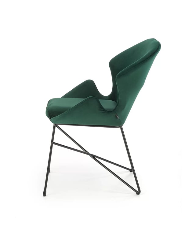 Scaun tapițat K458 - verde închis k458 Židle tmavý Zelený