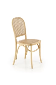 Scaun din lemn Ilian cu spătar ratan - culoare naturală k502 Židle přírodní