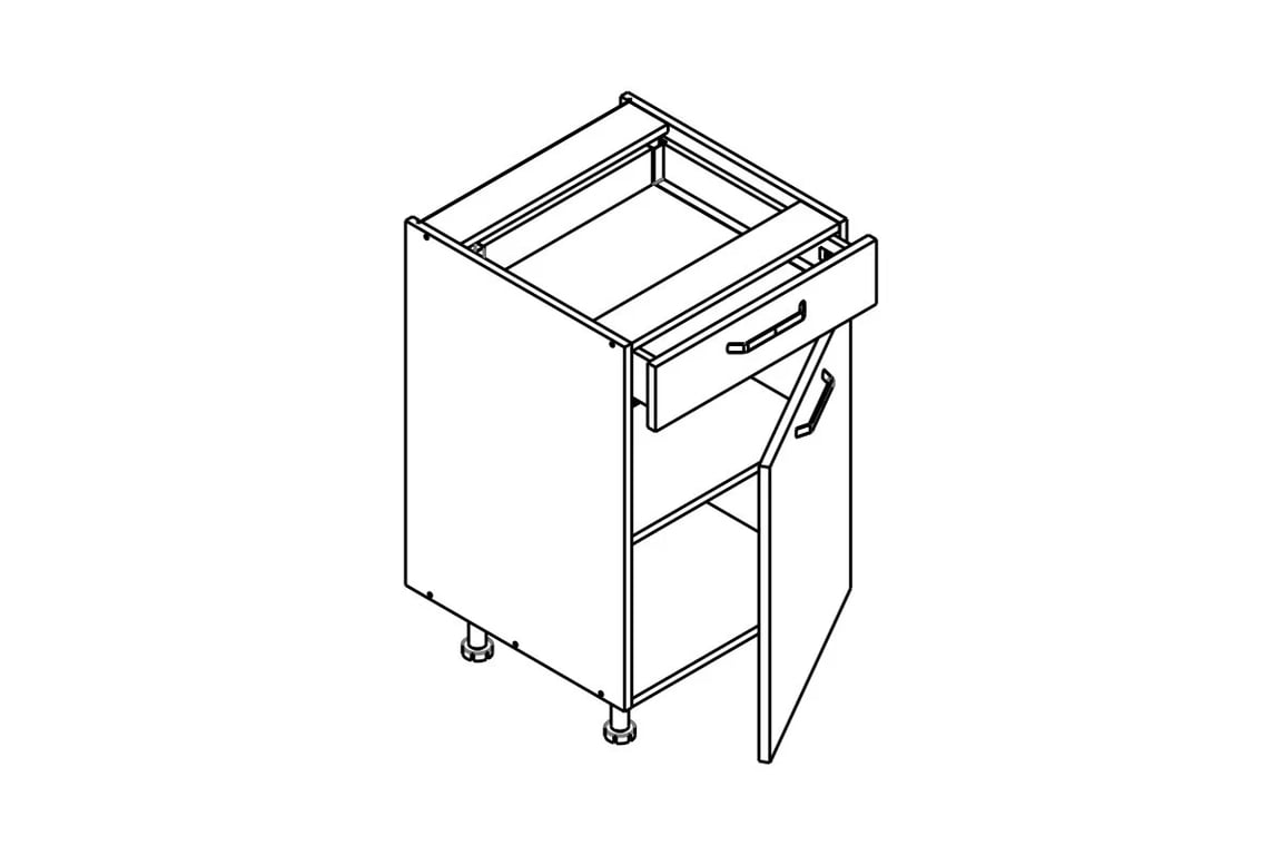 KAMMONO F11 DSS50.1/1 - Skrinka Kuchynská z jedna szuflada KAMMONO F11 DSS50.1/1 - Skrinka Kuchynská z jedna szuflada
