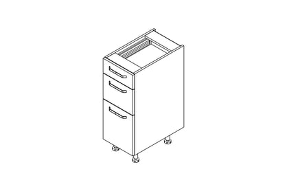 KAMMONO M4 DS30/3 - Skříňka spodní s zásuvkami Metalbox szkic Skříňky s zásuvkami 