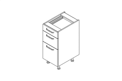 KAMMONO M4 DS35/3 - Skříňka spodní s zásuvkami Metalbox szkac Skříňky kuchennej s zásuvkami 