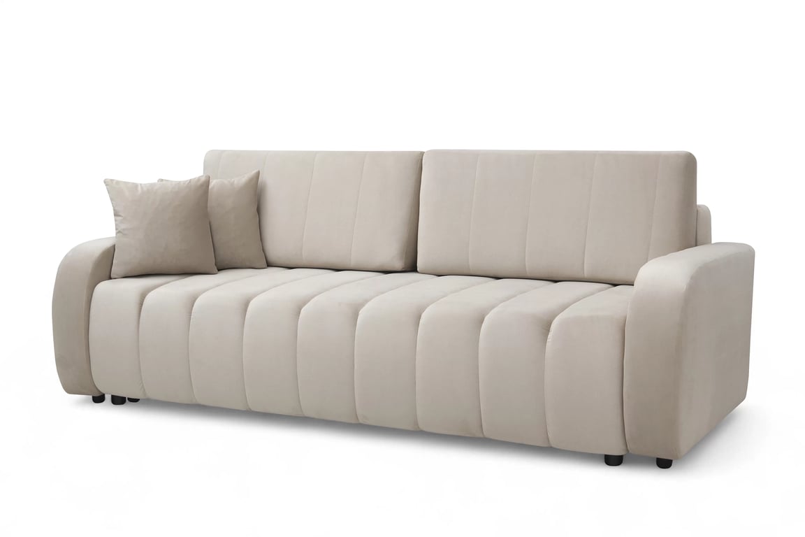 Kanapé Lapios z funkcja spania - bézs welwet Velluto 2 Beige Kanapé Lapios z funkcja spania - bézs welwet Velluto 2 Beige