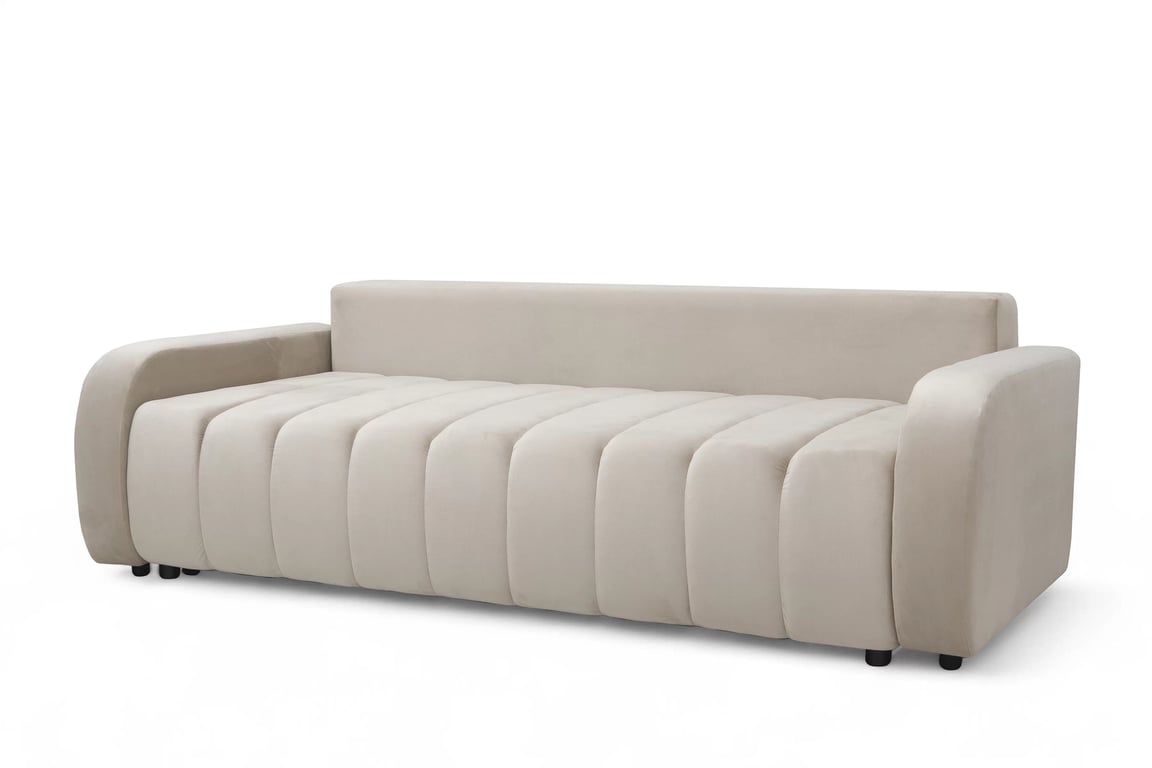 Kanapé Lapios z funkcja spania - bézs welwet Velluto 2 Beige Kanapé Lapios z funkcja spania - bézs welwet Velluto 2 Beige