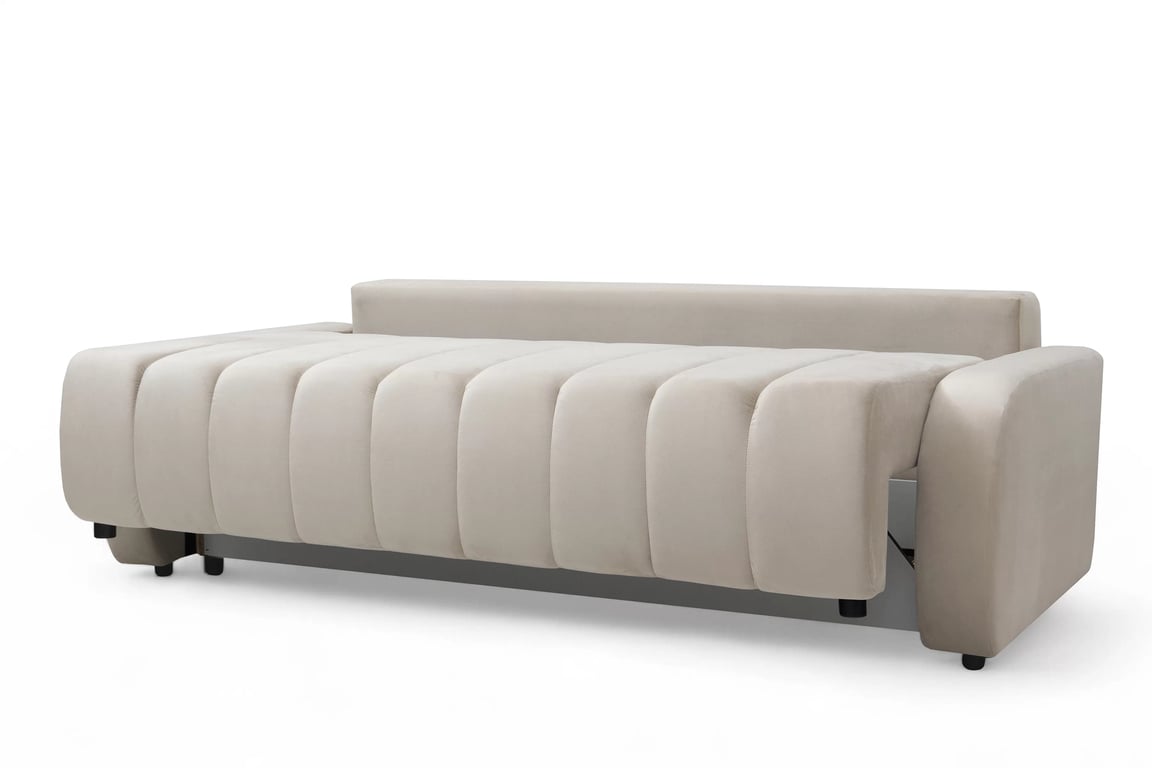 Kanapé Lapios z funkcja spania - bézs welwet Velluto 2 Beige Kanapé Lapios z funkcja spania - bézs welwet Velluto 2 Beige