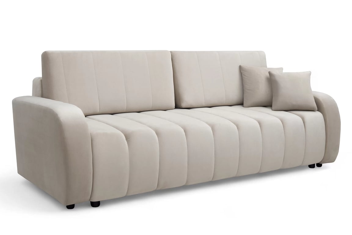 Kanapé Lapios z funkcja spania - bézs welwet Velluto 2 Beige Kanapé Lapios z funkcja spania - bézs welwet Velluto 2 Beige