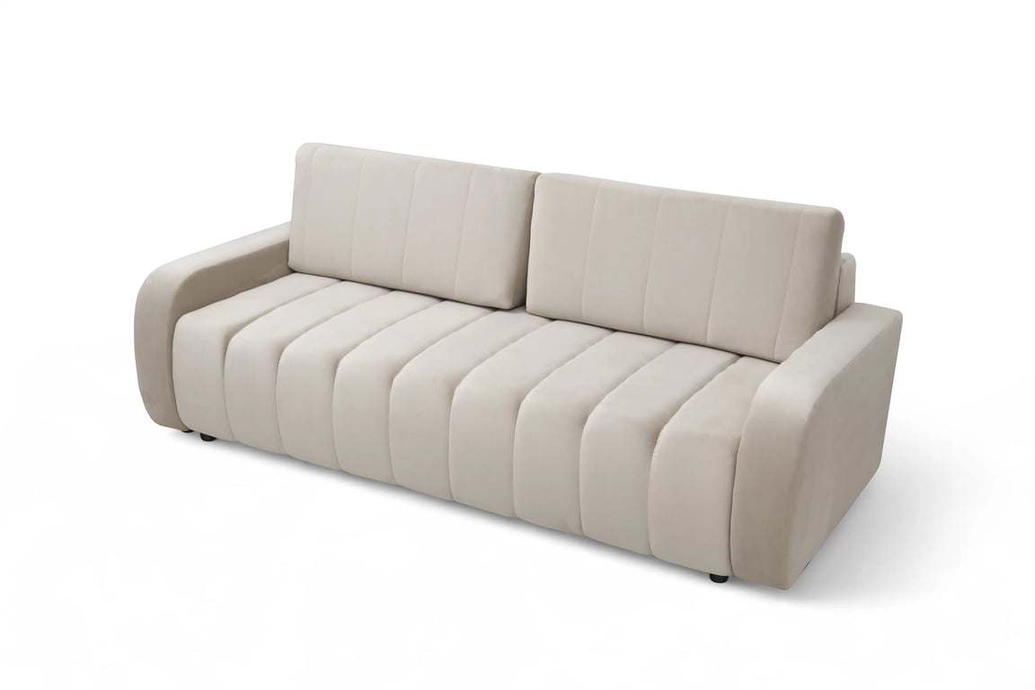 Kanapé Lapios z funkcja spania - bézs welwet Velluto 2 Beige Kanapé Lapios z funkcja spania - bézs welwet Velluto 2 Beige