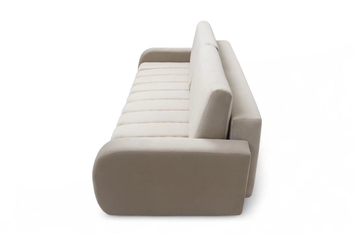 Kanapé Lapios z funkcja spania - bézs welwet Velluto 2 Beige Kanapé Lapios z funkcja spania - bézs welwet Velluto 2 Beige