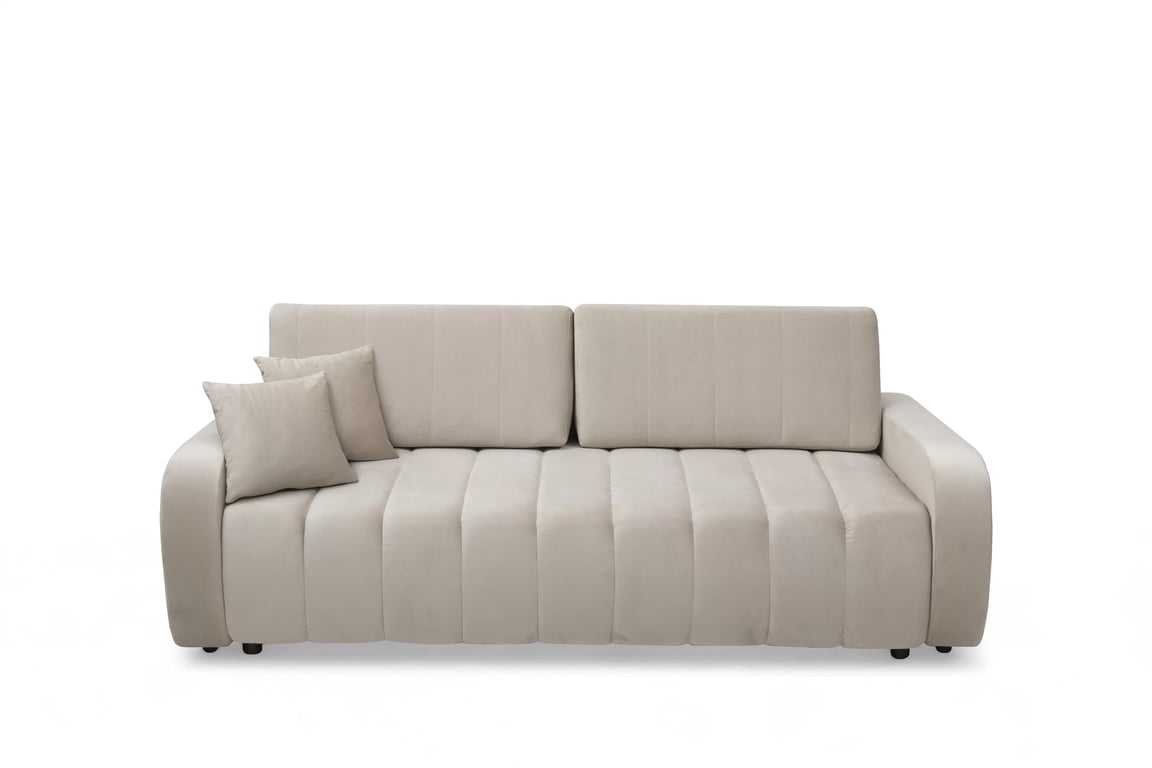 Kanapé Lapios z funkcja spania - bézs welwet Velluto 2 Beige Kanapé Lapios z funkcja spania - bézs welwet Velluto 2 Beige