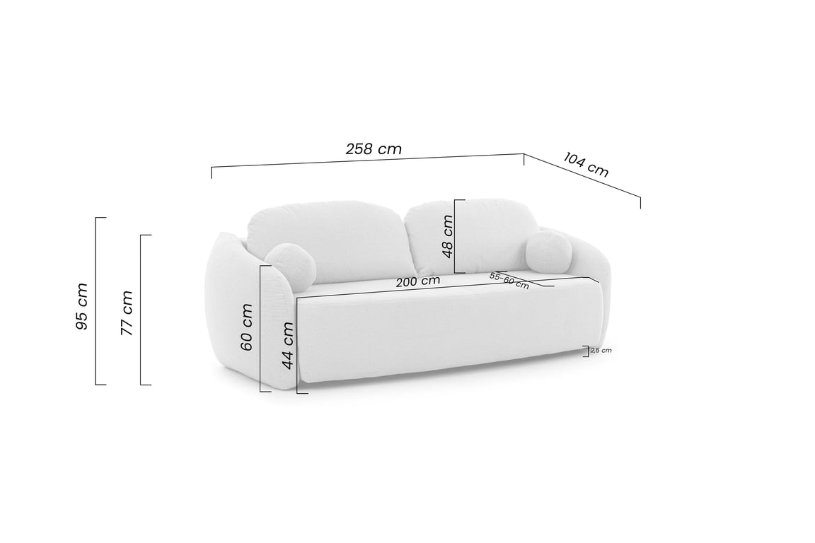 Canapea Latina extensibilă Canapea Latina cu funcție de dormit