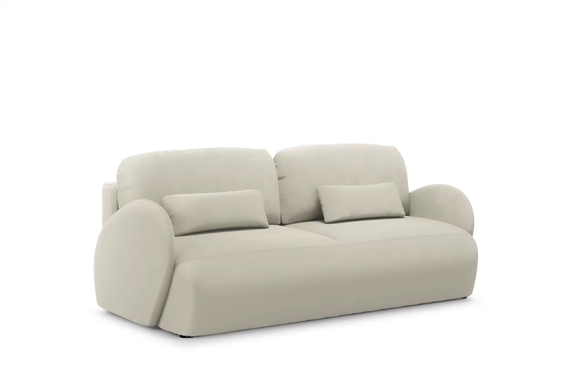 Dinel kinyitható kanapé - krém Vogue 1 Cream velúr - Korlátozott készlet Kanapé z funkcja spania Dinel - kremowy Velúr Vogue 1 Cream - Korlátozott ajánlat