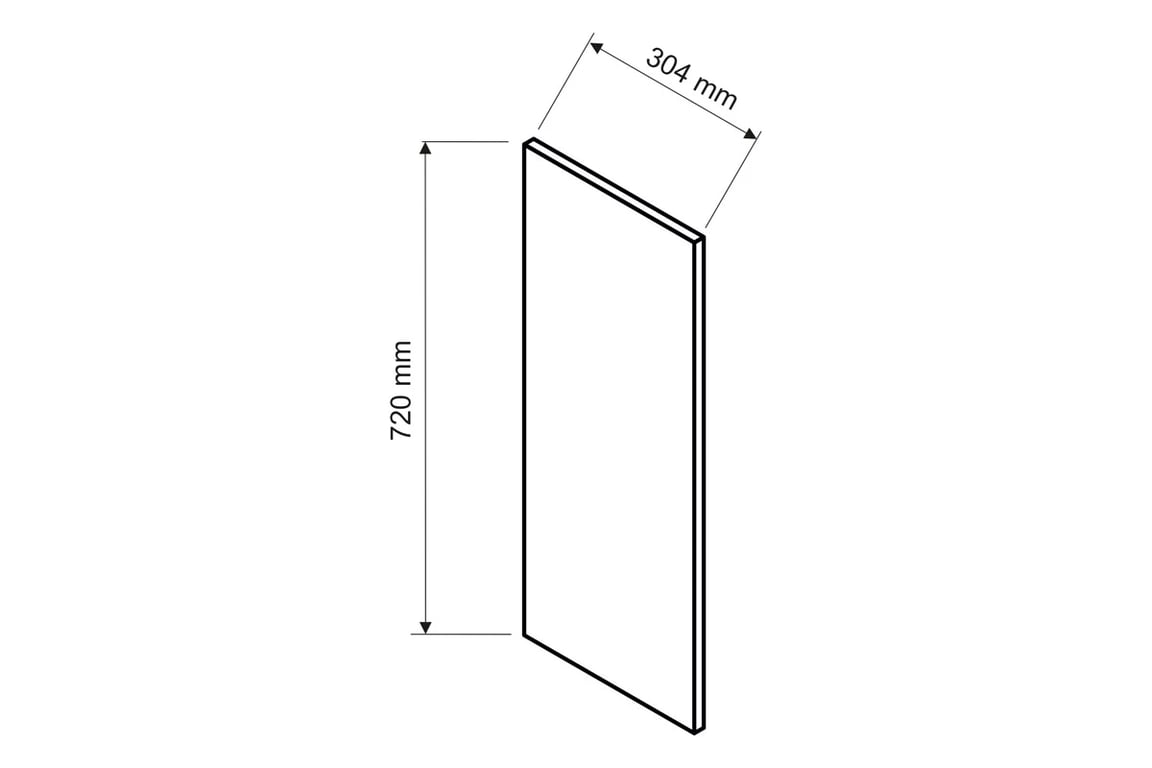 Kate Boční Panel 720mm x 304mm - boční panel k závěsné skříňce boční panel Kate