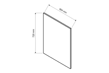 Kate Boční Panel 720mm x 564mm - boční panel k dolní skříňce boční panel Rozměry 