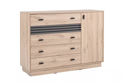 Komoda Allmo AL17 se zásuvkami 135 cm - dub estana / antracit