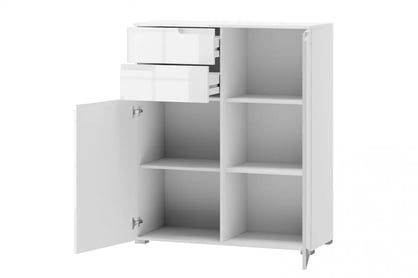 Komoda Alwa 7 biely lesk - akcia Komoda Alwa 7 100 cm - biely lesk