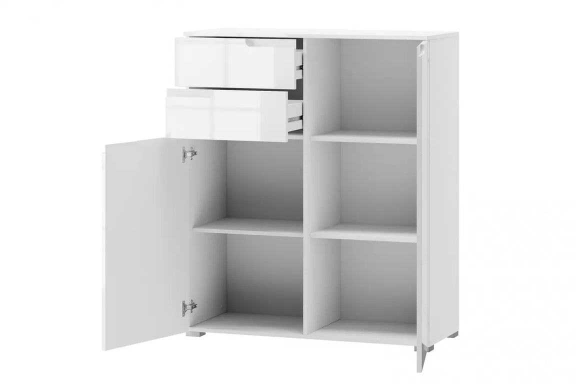 Komoda Alwa 7 biely lesk - akcia Komoda Alwa 7 100 cm - biely lesk
