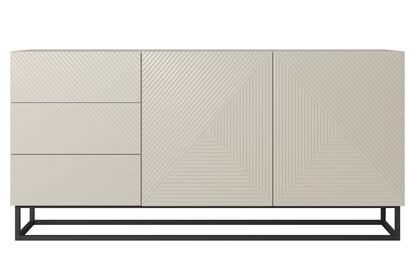 Comodă Asha 167 cm cu sertar și picioare din metal negru - cașmir Comoda Asha 167 cm cu sertare cu picioare metalice - cașmir