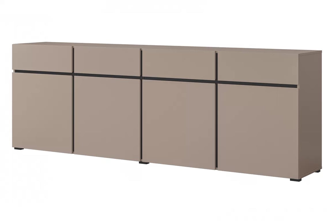 Komoda Gramon 225 cm se zásuvkami - congo / černá Komoda Cross 25 s zásuvkami 225 cm - congo / Černý