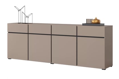 Komoda Gramon 225 cm se zásuvkami - congo / černá Komoda Cross 25 s zásuvkami 225 cm - congo / Černý