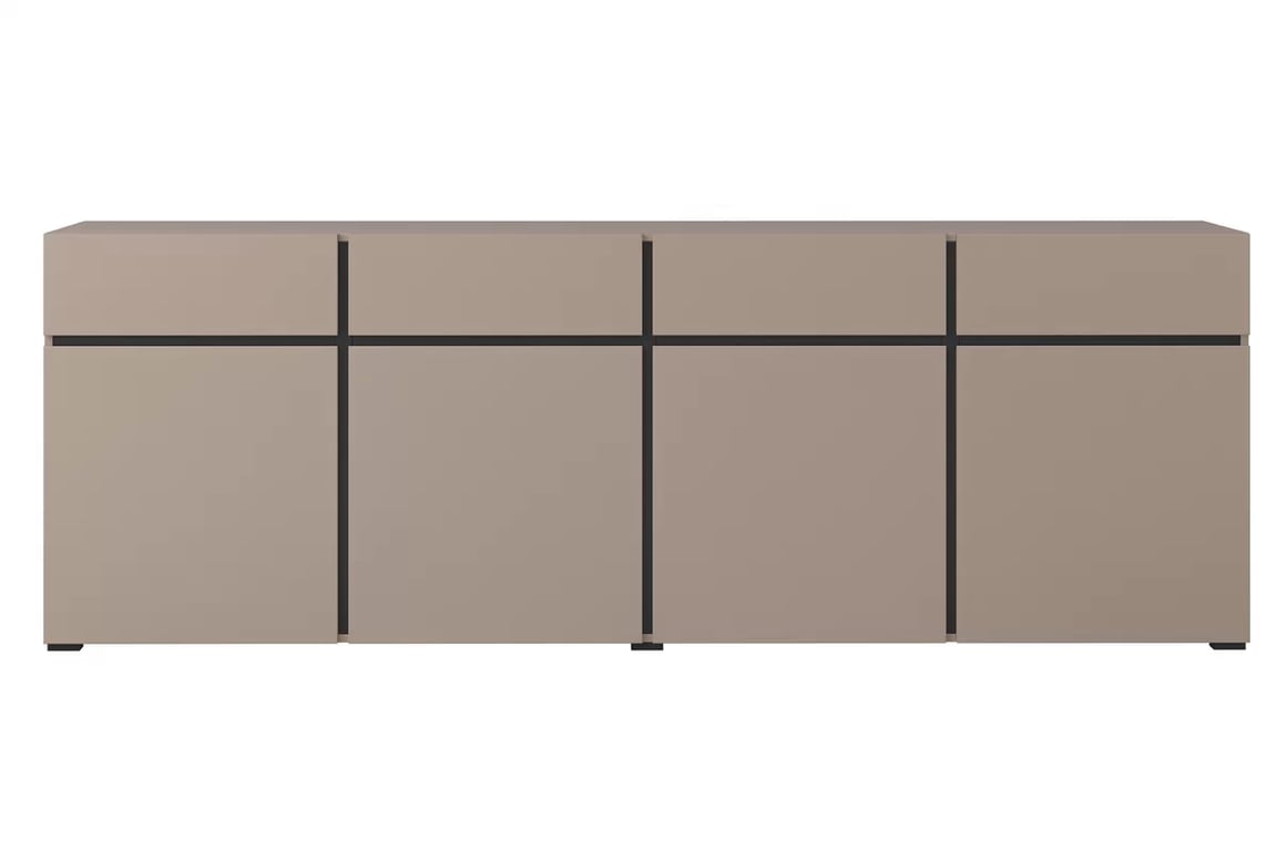 Komoda Gramon 225 cm se zásuvkami - congo / černá Komoda Cross 25 s zásuvkami 225 cm - congo / Černý