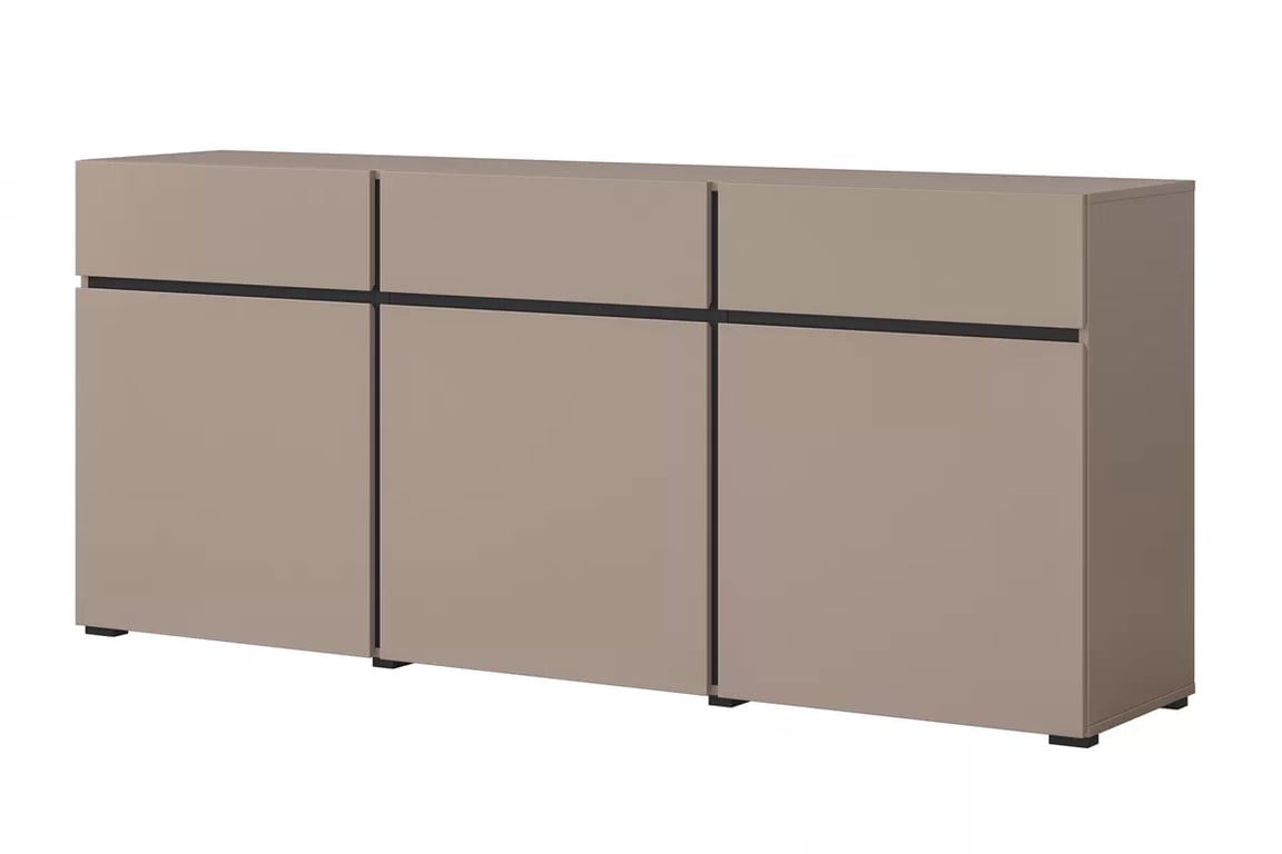 Komoda Gramon 180 cm se zásuvkami - congo / černá Komoda Cross 43 s zásuvkami 180 cm - congo / Černý