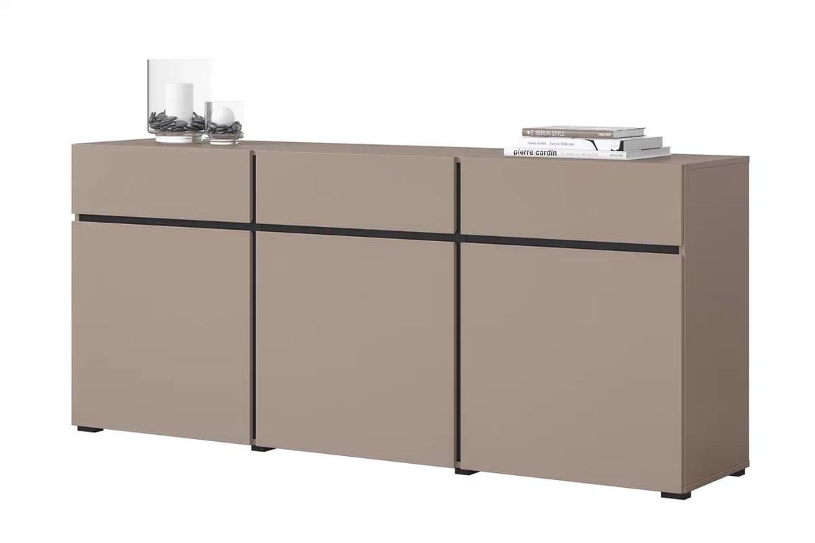Komoda Gramon 180 cm se zásuvkami - congo / černá Komoda Cross 43 s zásuvkami 180 cm - congo / Černý