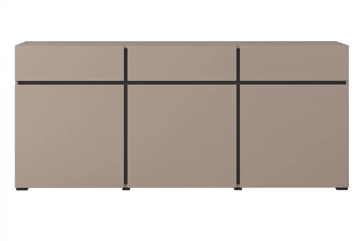 Komoda Gramon 180 cm se zásuvkami - congo / černá Komoda Cross 43 s zásuvkami 180 cm - congo / Černý