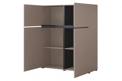 Komoda Gramon 119 cm - congo / černá Komoda Cross 76 - 119 cm - congo / Černý