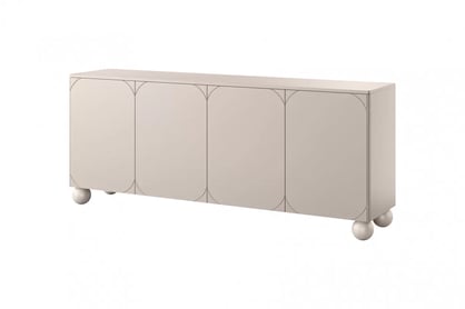 Sonatia II négyajtós komód, gömb lábakon - 200 cm - kasmír