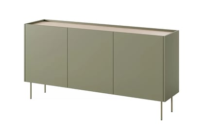 Comodă Desin 170 3U4S cu trei uși și patru sertare - Olive / Stejar Nagano
