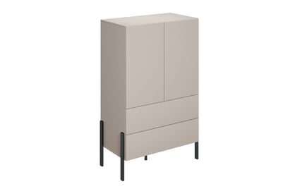 Jukon kétszárnyú komód 90 cm - kasmír / fekete lábak Komod két ajto Jukon 90 cm bielizniarka - kasmír / fekete Lábak