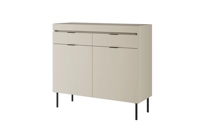 Sentia komód 105 cm, kétajtós két fiókkal - kasmír / fekete