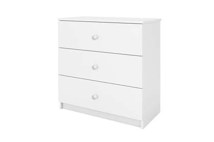 Comodă copii Bonzo 80 cm cu sertare - alb