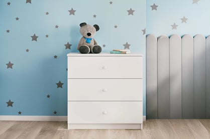 Comodă copii Bonzo 80 cm cu sertare - alb Comoda dziecieca Bonzo 80 cm - bialy