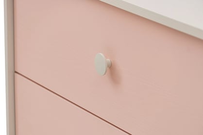 Marla komód 120 cm - sivatagi homok / millennial pink Komod dziecieca Marla 120 cm fiokokkal - piasek pustyni / roz / millenial pink