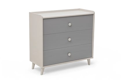 Comodă cu sertare Marla 90 cm - nisip deșert / palladium gri Comoda dziecieca Marla 90 cm cu sertare - piasek pustyni / gri pallad