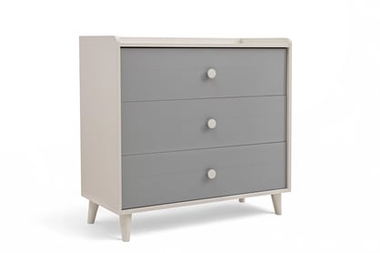 Comodă cu sertare Marla 90 cm - nisip deșert / palladium gri Comoda dziecieca Marla 90 cm cu sertare - piasek pustyni / gri pallad