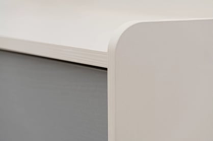 Comodă cu sertare Marla 90 cm - nisip deșert / palladium gri Comoda dziecieca Marla 90 cm cu sertare - piasek pustyni / gri pallad