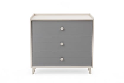 Comodă cu sertare Marla 90 cm - nisip deșert / palladium gri Comoda dziecieca Marla 90 cm cu sertare - piasek pustyni / gri pallad