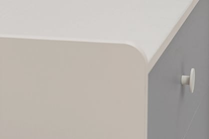 Comodă cu sertare Marla 90 cm - nisip deșert / palladium gri Comoda dziecieca Marla 90 cm cu sertare - piasek pustyni / gri pallad