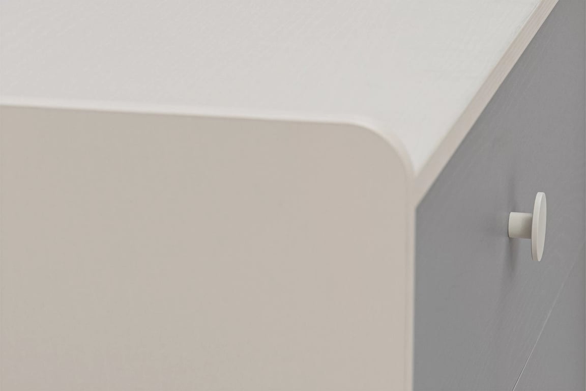 Comodă cu sertare Marla 90 cm - nisip deșert / palladium gri Comoda dziecieca Marla 90 cm cu sertare - piasek pustyni / gri pallad
