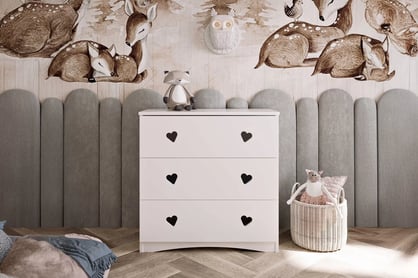 Comodă copii Pateri 80 cm - alb Comoda dziecieca Pateri 80 cm - bialy