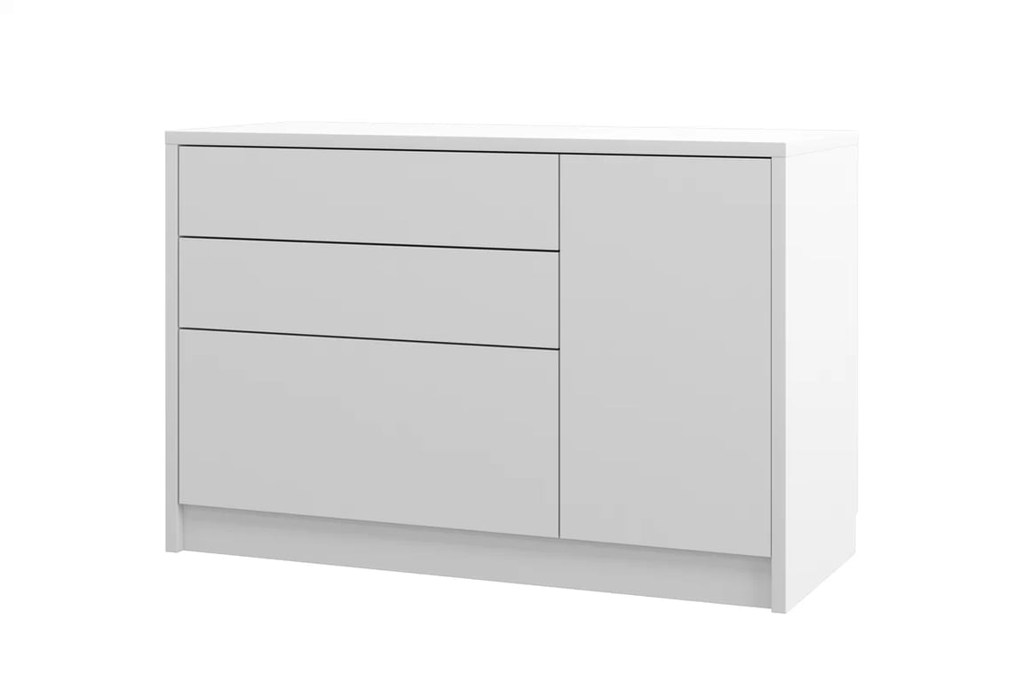 Comoda Genius 1D3S cu sertare 120 cm - alb mat Comoda Genius 1D3S cu sertare 120 cm - Alb mat