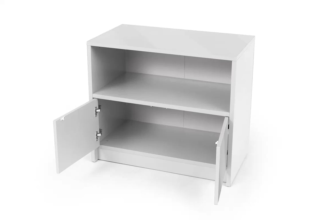 Comoda Genius 2D - 90 cm - alb luciu Comoda Genius 2D - 90 cm - bialy luciu