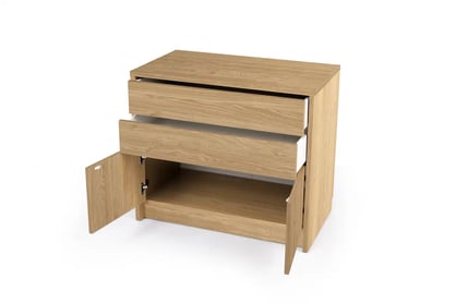 Comoda Genius 2D2S cu sertare 90 cm - stejar uleiat Comoda Genius 2D2S cu sertare 90 cm - stejar olejowany