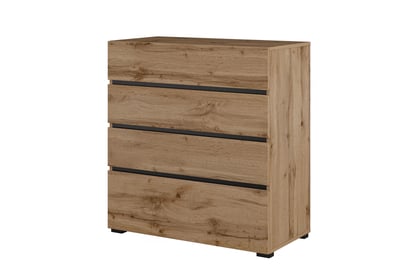 Comodă Gramon 80 cm cu sertare - dăb wotan / negru